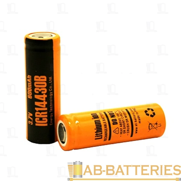 Аккумулятор ET ICR144300B 14.1*43.0, 600mAh, Li-Ion (1/1000)