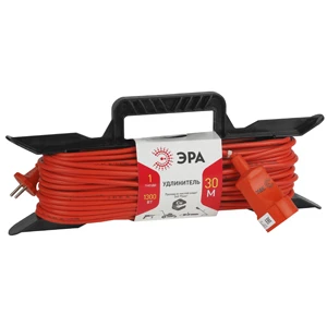 Удлинитель силовой ЭРА UF 1р.Б/З 6A 30.0м на рамке оранжевый (1/10)