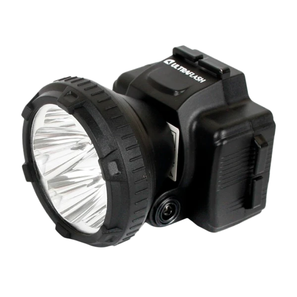 Фонарь налобный Ultraflash LED5365 0.6W 5LED от аккумулятора 2 режима черный (1/5/100)