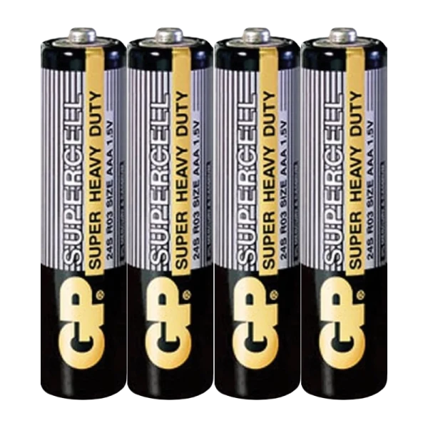 Батарейка GP Supercell R03 AAA Shrink 4 Heavy Duty 1.5V (4/40/200/1000) R