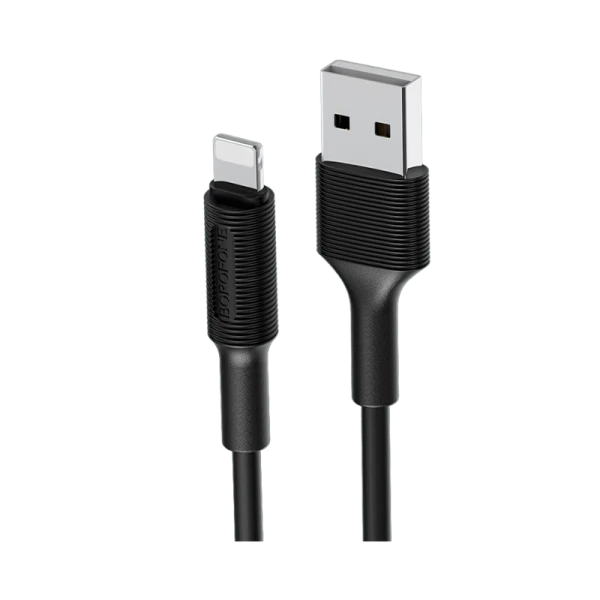 Кабель Borofone BX1 USB (m)-Lightning (m) 1.0м 2.0A ПВХ черный (1/50/200)