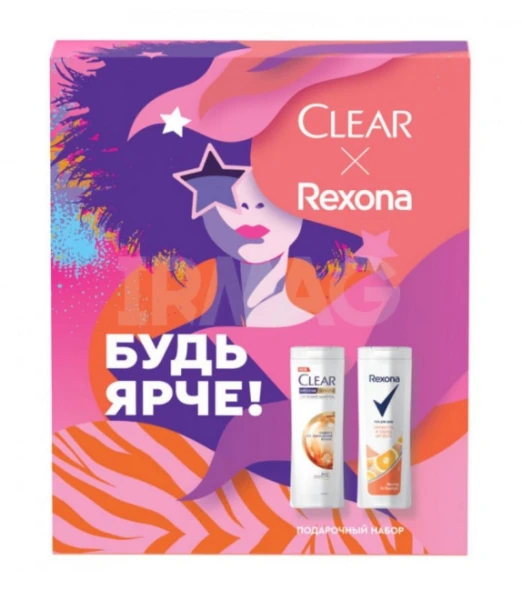 Набор Unilever Clear+Rexona женский (шампунь 200МЛ+Г/Д 200МЛ) (1/6)