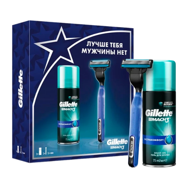 Набор Gillette Mach3 START с гелем для бритья Gillette MACH3