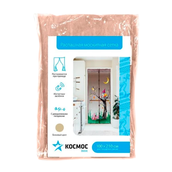 *Антимоскитная сетка на дверь Космос KOC-MN-p2 "Сказочный лес" 100*210см (1/50)