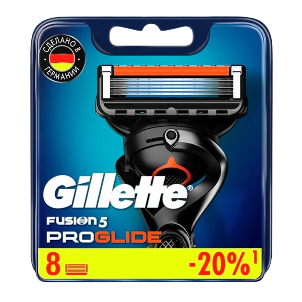 Сменные кассеты Gillette FUSION PROGLIDE 5 лезвий 8шт. (цена за 1 шт) (8/80)