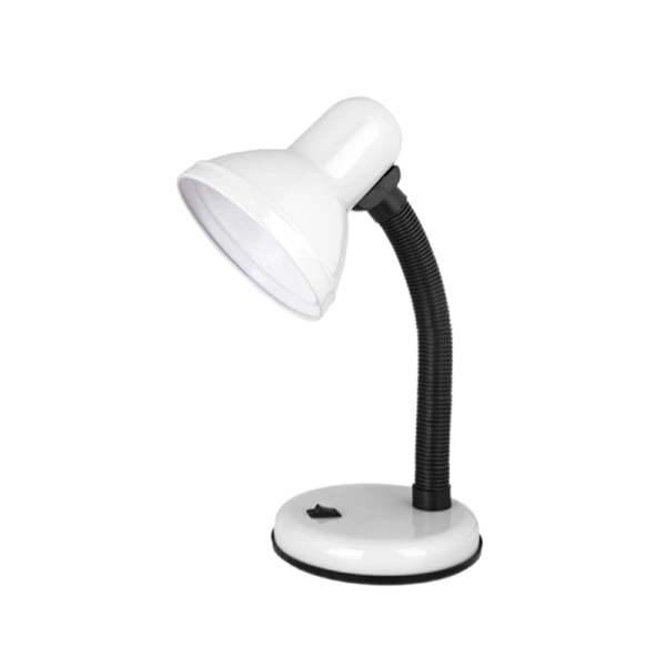 Светильник настольный Ultraflash UF-301P 60W 230V E27 на основании белый (1/32)