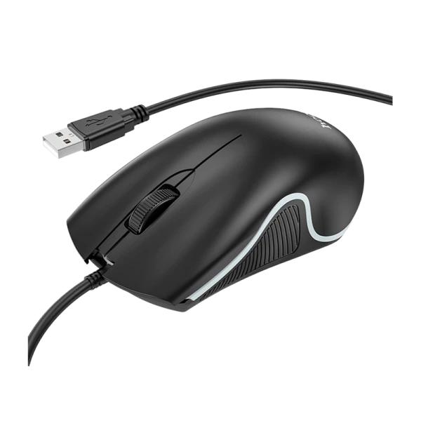 Мышь проводная HOCO GM19 классическая USB черный (1/11/110)
