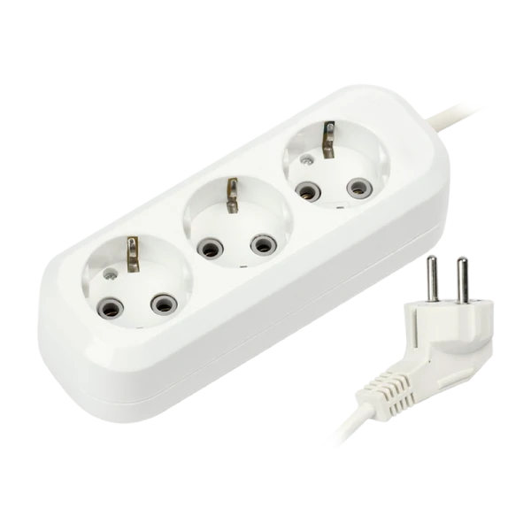 Удлинитель Smartbuy 3р.С/З 16A 2.0м ПВС 3x1мм² белый (1/40)