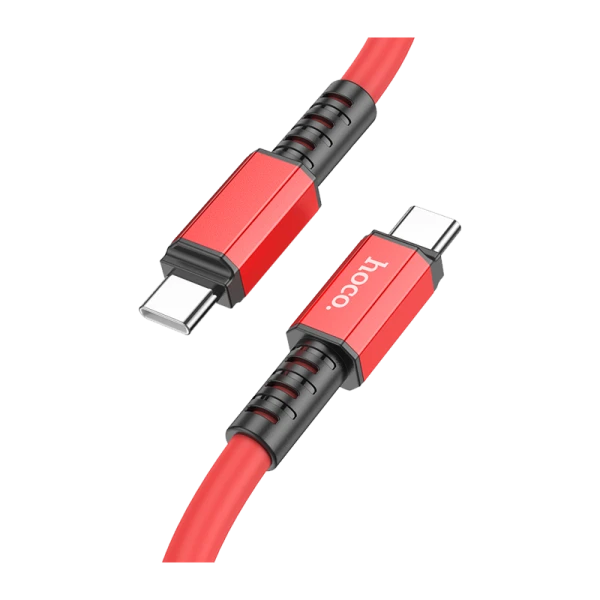 Кабель HOCO X85 Type-C (m)-Type-C (m) 1.0м 60W TPE красный (1/35/350)