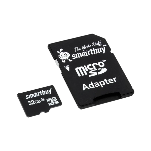 Карта памяти microSD Smartbuy 32GB Class4 4 МБ/сек с адаптером