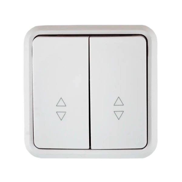 Выключатель накладной Lexman First 2 клавиши белый