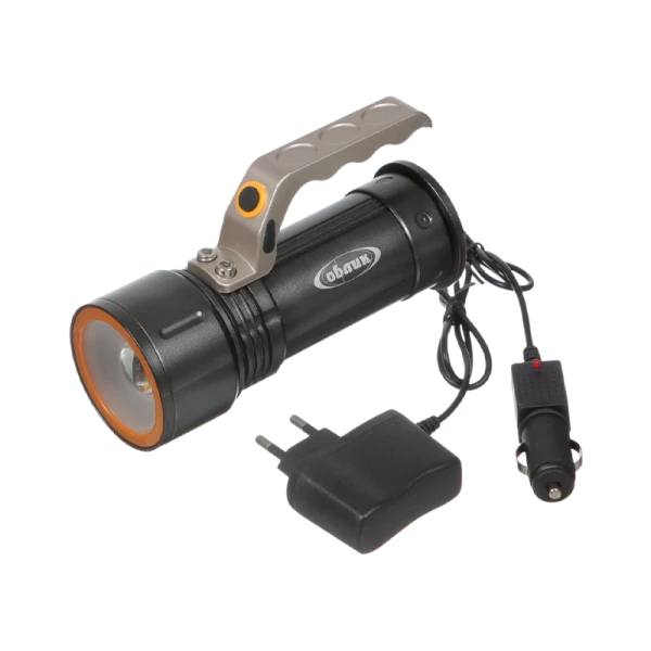 Фонарь универсальный Облик 8222 10W 1LED от аккумулятора серебряный