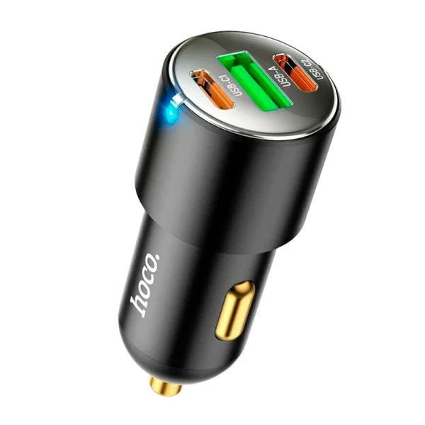 Автомобильное З/У HOCO NZ6 1USB/2Type-C 3.0A 45W PD3.0 черный (1/12/120)