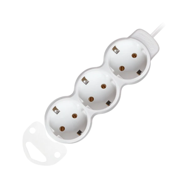 Удлинитель Smartbuy NEW 3р.С/З 16A 1.5м ПВС 3x1мм² белый (1/32)