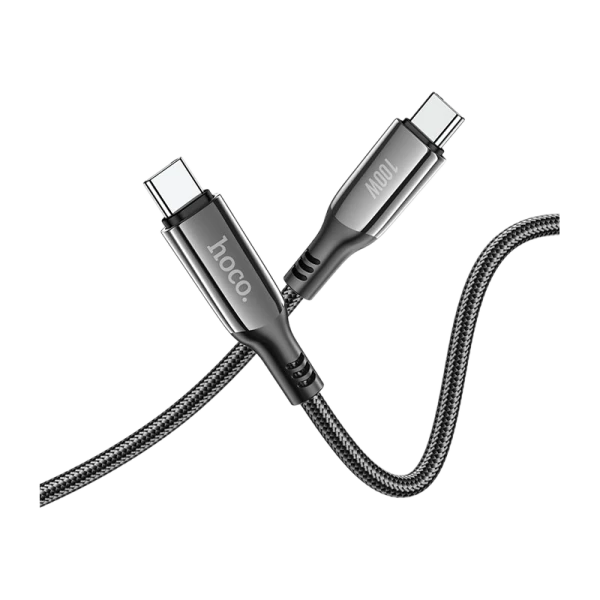 Кабель HOCO S51 Type-C (m)-Type-C (m) 1.2м 3.0A 100W нейлон черный (1/16/160)