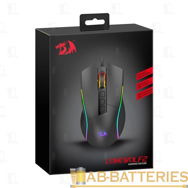 Мышь проводная Redragon Lonewolf 2 игровая USB черный (1/40)