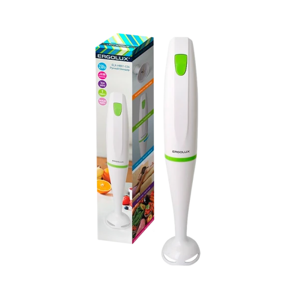Блендер Ergolux ELX-HB01-C34 250W 1 скорость белый зеленый (1/18)