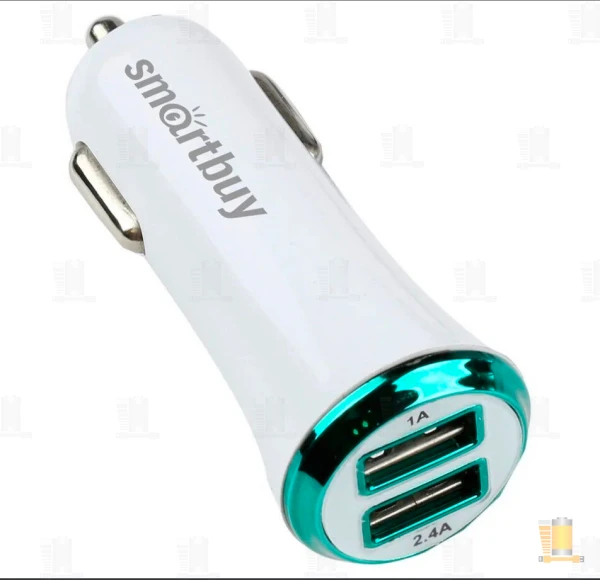 Автомобильное З/У Smartbuy Turbo 2USB белый