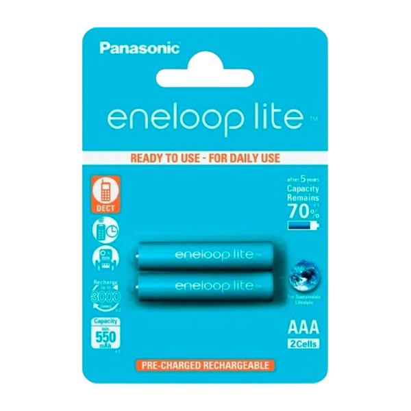 Аккумулятор предзаряженный RTU Panasonic HR03 AAA BL2 NI-MH eneloop lite DECT 550mAh (2/20/240)