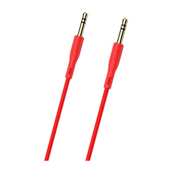 Кабель AUX Borofone BL1 Jack 3.5mm (m)-Jack 3.5mm (m) 1.0м TPE красный (1/50/200)