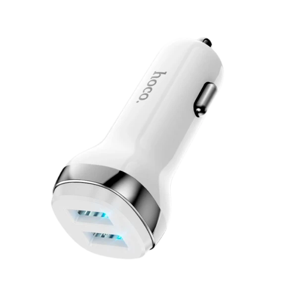 Автомобильное З/У HOCO Z40 2USB 2.4A белый (1/12/120)
