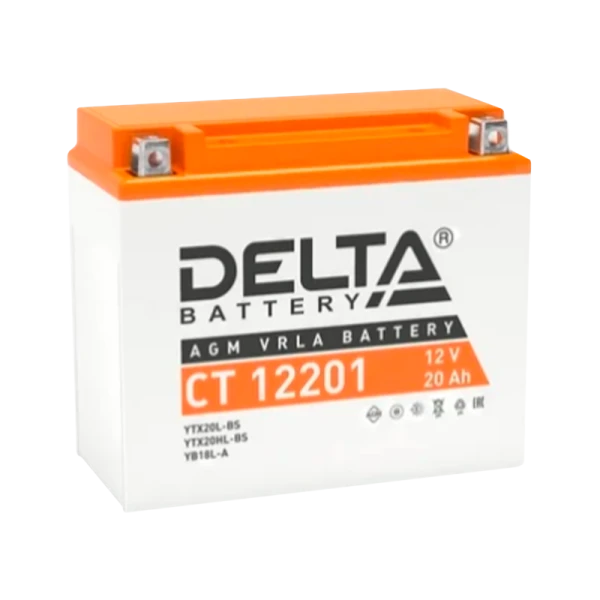 Аккумулятор для мототехники Delta CT 12201 12V 20Ah (1/4)