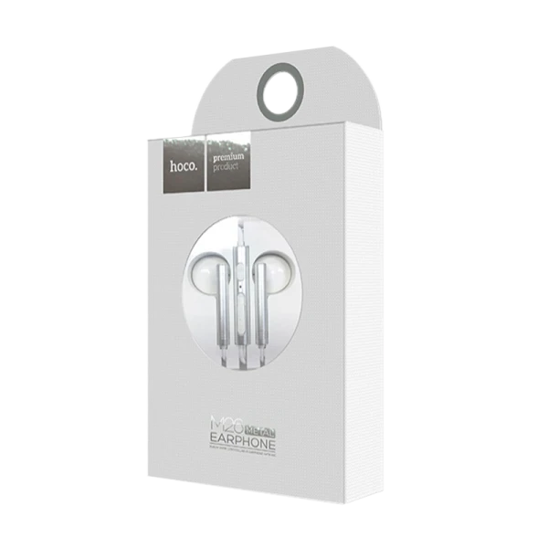 Наушники вставные HOCO M26 с микр. серебряный (1/20/160)