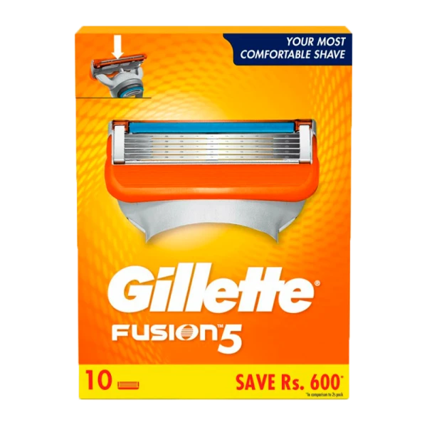 Сменные кассеты Gillette FUSION 5 лезвий 10шт. (цена за 1 шт) (10/100)