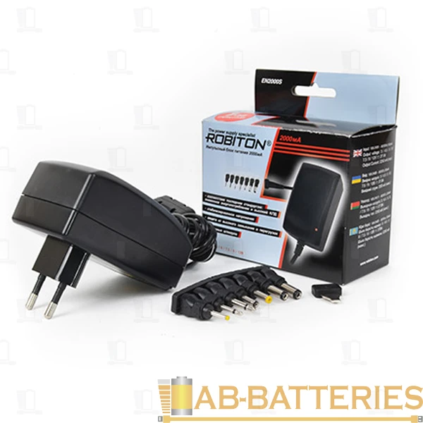 Блок питания ROBITON EN2000S 2000мА импульсный&nbsp;&nbsp;3 / 4,5 / 5 / 6 / 7,5 / 9 / 12В