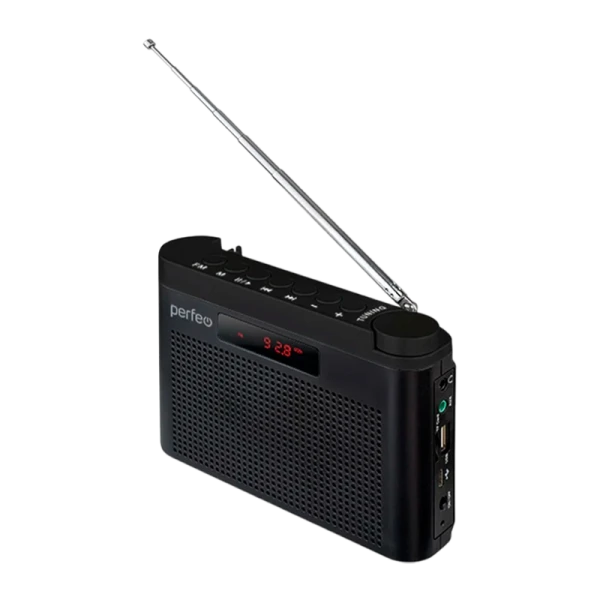 Радиоприемник Perfeo I70 ТАЙГА 6W пластик microSD USB/Jack3.5 FM черный