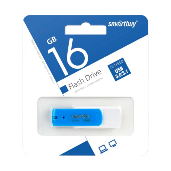 Флеш-накопитель Smartbuy Crown 16GB USB3.0 пластик голубой