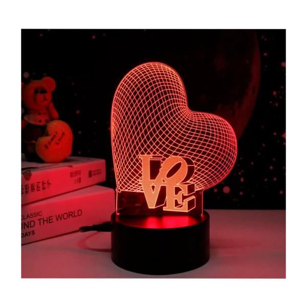 Ночник Camelion NL-400 "Сердце" 3W 220V в розетку RGB