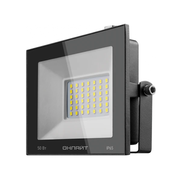 Прожектор светодиодный Онлайт 50W 230V IP65 4000К нейтральный черный