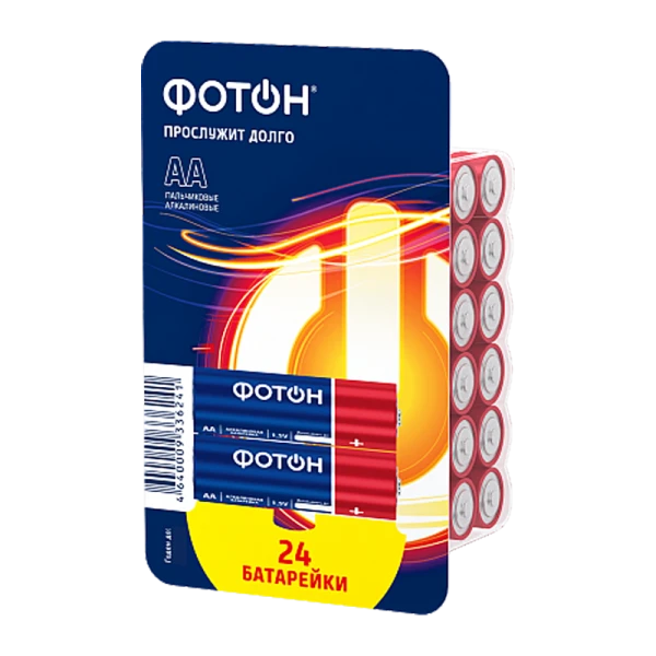 *Батарейка Фотон LR6 AA BOX24 Alkaline 1.5V (24/240/720) 
