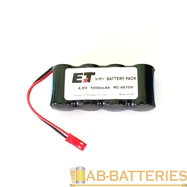 Аккумулятор ET RC-4810V BL1 4.8V, 1000mАh, Ni-Mh, 4H-2/3A1500Т (1/40)