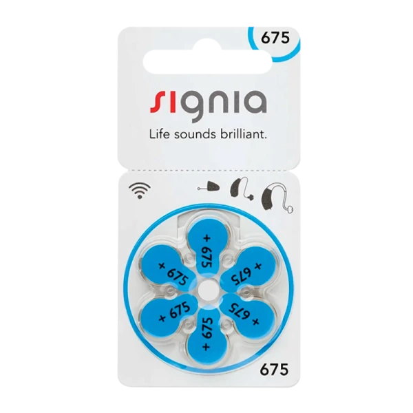 Батарейка Siemens Signia ZA675 BL6 Zinc Air 1.45V (6/60/300)