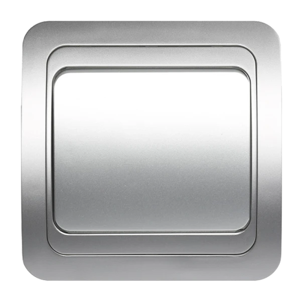 Выключатель Smartbuy Марс 1-клав.10A с индикатором серебряный (1/25)