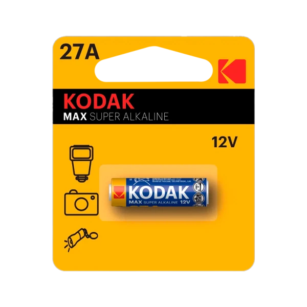 Батарейка Kodak MAX LR27/A27/MN27 BL1 Alkaline 12V (60/240/28800)