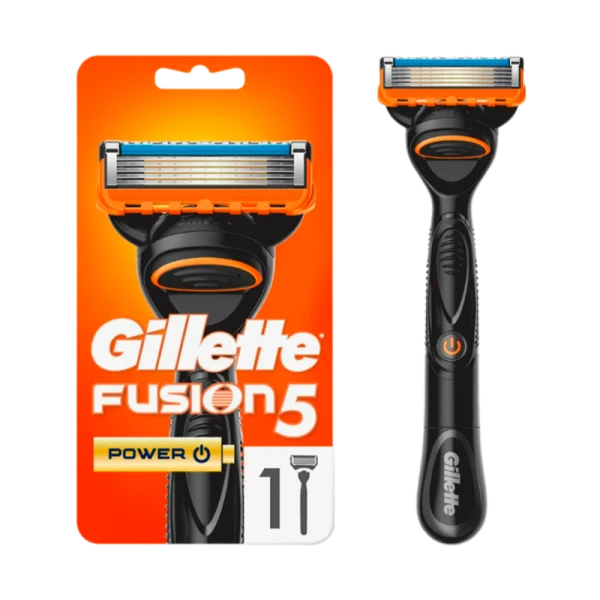 Бритва Gillette FUSION POWER 5 лезвий 1 кассета прорезиненная ручка (1/6)