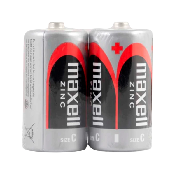 Батарейка Maxell Super Power Ace R14 C Shrink 2 Heavy Duty 1.5V