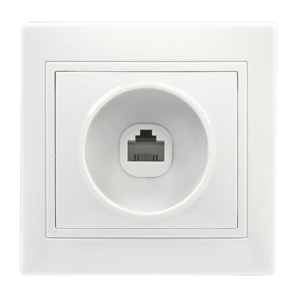 Розетка Smartbuy телефонная 1-местная белая "Венера"