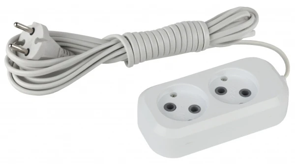 Удлинитель ЭРА UX 2р.Б/З 6A 5.0м белый (1/20)