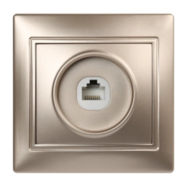 Розетка Smartbuy компьютерная RJ-45 1-местная шампань "Венера"