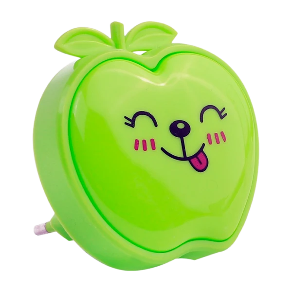 Ночник Camelion NL-232 "Яблоко" 220V в розетку зеленый (1/18/72)