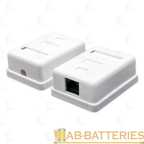 Розетка Atcom 1 порт накладная (UTP, RJ45,&nbsp;&nbsp;белая) (1/500)