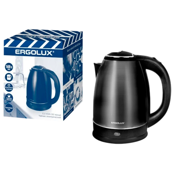 Электрочайник Ergolux ELX-KS05-C02 1600W 1.8л черный