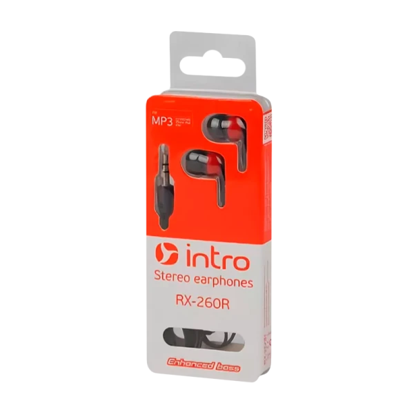 Наушники внутриканальные Intro RX-260R красный