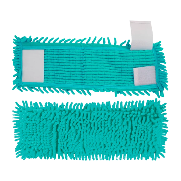 Насадка для швабры Рыжий кот MopM4-Eco-H «Лапша» микрофибра 44х14см на липучке,с карманами (1/5/100)