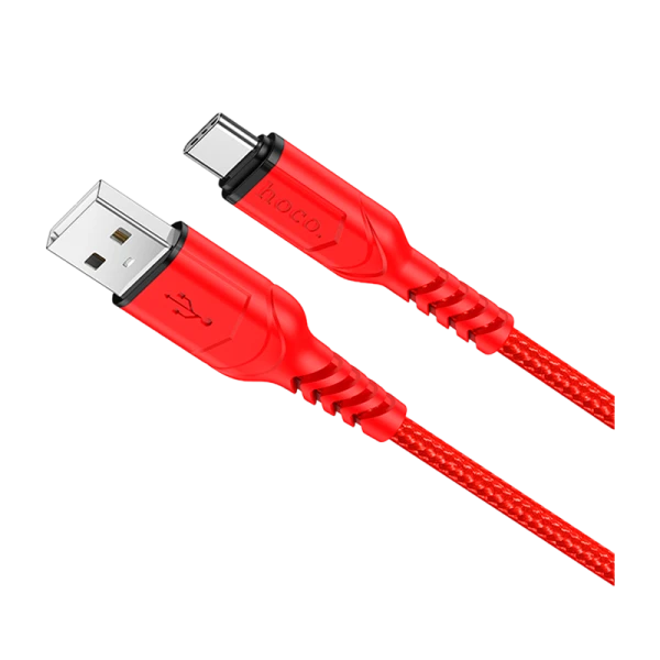 Кабель HOCO X59 USB (m)-Type-C (m) 1.0м 3.0A нейлон красный (1/33/330)