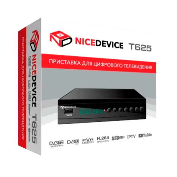 Приставка для цифрового ТВ Selenga T625 Nice Device DVB-T/T2/C черный
